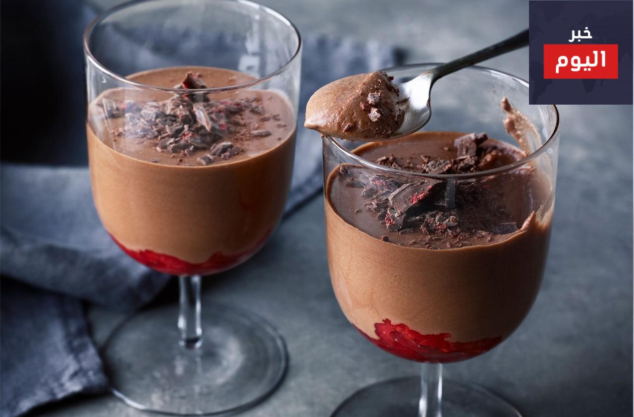 حلوى الشوكولا مع التوت الأحمر - Chocolate & raspberry pots