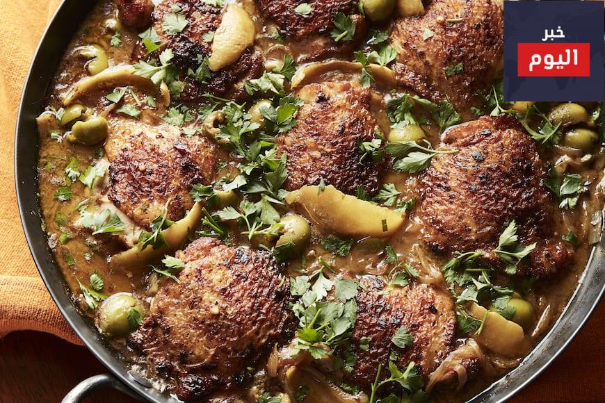 طاجن لحم مفروم مغربي بالليمون والزيتون - Moroccan meatball tagine with lemon and olives