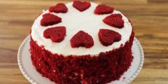 الكيكة المخملية الحمراء ليوم الحب