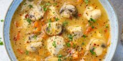 طريقة عمل شوربة كريمة بالدجاج والمشروم