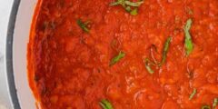 صوص الطماطم بالريحان و الثوم