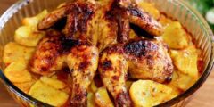 طريقة عمل طاجن الدجاج بالبطاطس