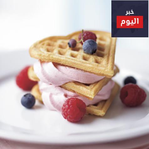 كعكة الوافل بالتوت