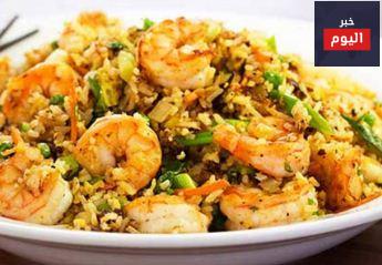 اكلات سريعة و جديدة : سلطة الأرز والقريدس