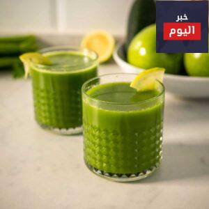 عصير التفاح الأخضر والليمون المنعش