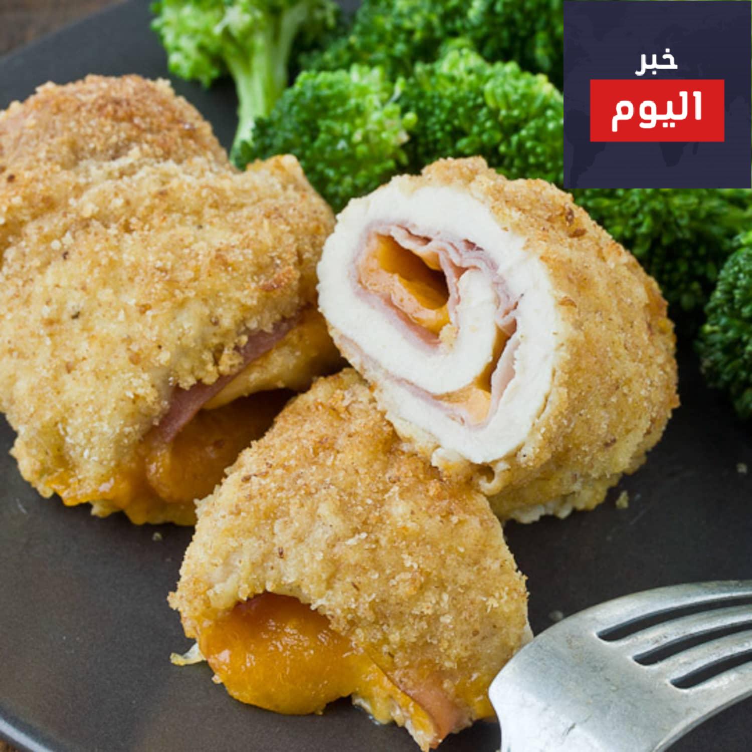 طريقة عمل لفائف الدجاج بالجبن الشيدر