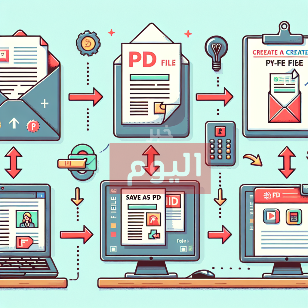 طريقة عمل ملف pdf