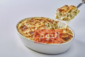 طريقة عمل مكرونة بشاميل باللحمة المفرومة