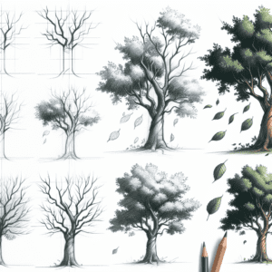 طريقة رسم شجرة