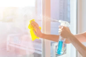 طريقة تنظيف الزجاج والمرايا