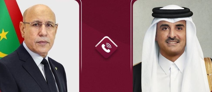 أمير قطر والرئيس الموريتاني يشددان على ضرورة وقف التصعيد في المنطقة